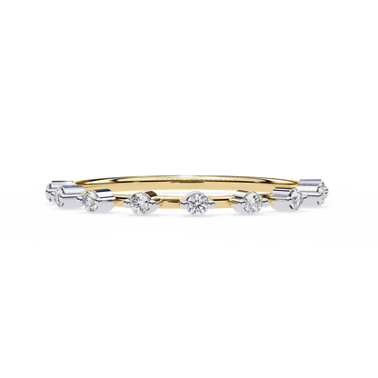 Dainty Round Lab Diamond Nine-Stone Band – Subtle Sparkle Ring