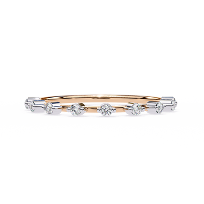 Dainty Round Lab Diamond Nine-Stone Band – Subtle Sparkle Ring
