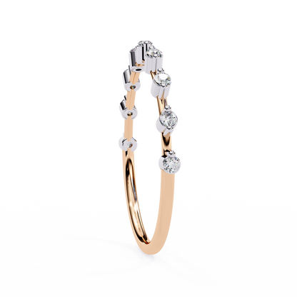 Dainty Round Lab Diamond Nine-Stone Band – Subtle Sparkle Ring