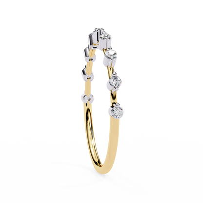 Dainty Round Lab Diamond Nine-Stone Band – Subtle Sparkle Ring