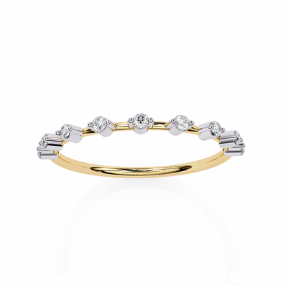 Dainty Round Lab Diamond Nine-Stone Band – Subtle Sparkle Ring