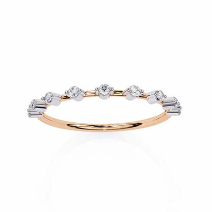 Dainty Round Lab Diamond Nine-Stone Band – Subtle Sparkle Ring