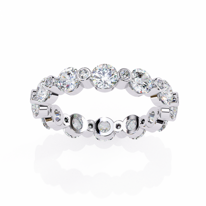 Bold Round Lab Diamond Dual-Row Band – Luxe Statement Ring