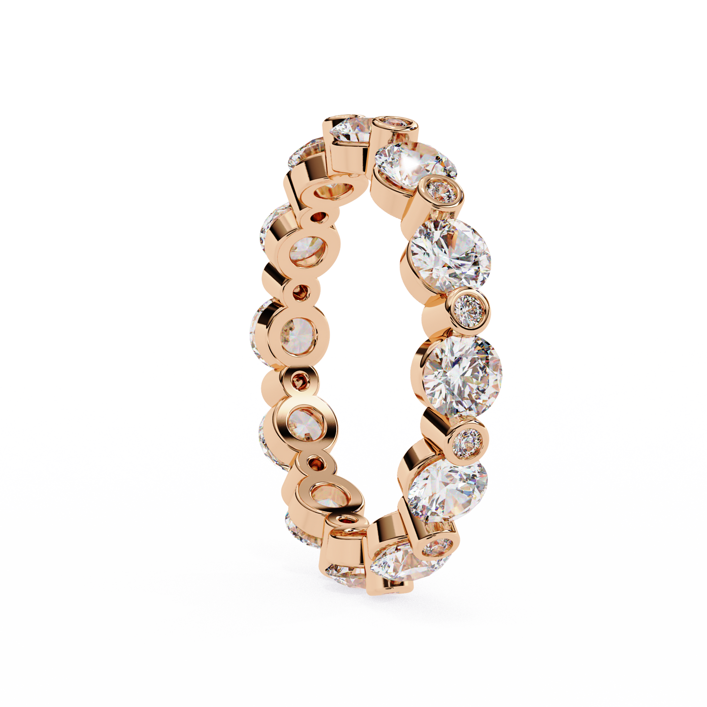 Bold Round Lab Diamond Dual-Row Band – Luxe Statement Ring