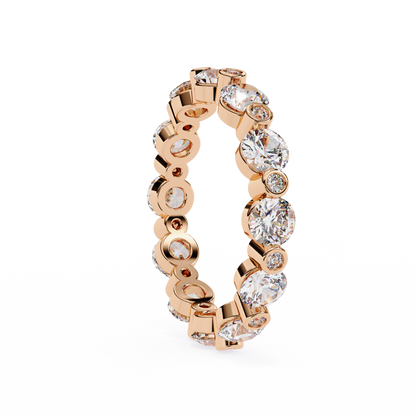 Bold Round Lab Diamond Dual-Row Band – Luxe Statement Ring