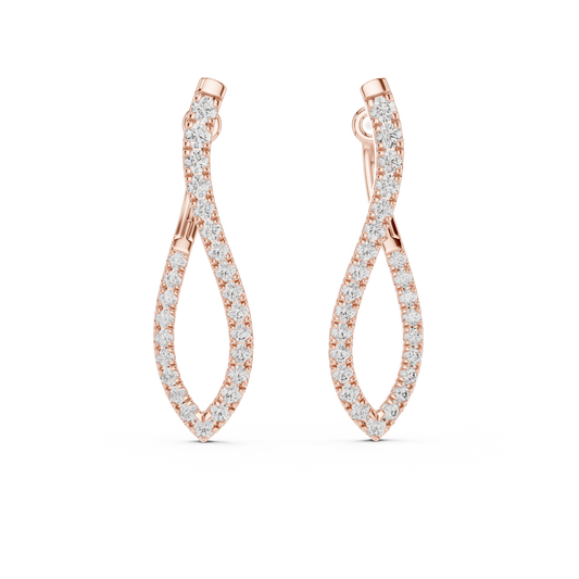 Round Lab Grown Diamond Halo Earrings | Brilliant Stud Set | 10K, 14K, and 18K Gold