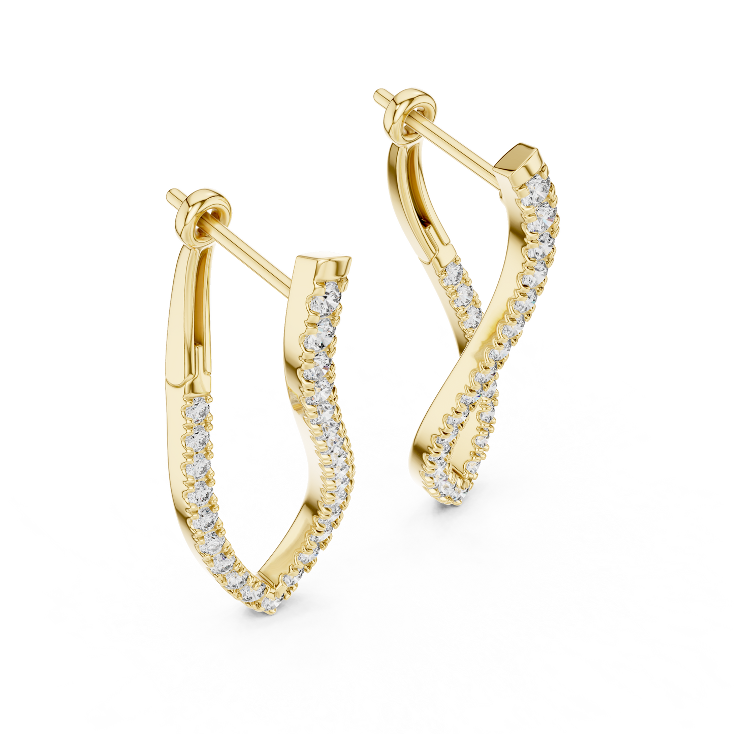 Round Lab Grown Diamond Halo Earrings | Brilliant Stud Set | 10K, 14K, and 18K Gold