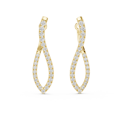 Round Lab Grown Diamond Halo Earrings | Brilliant Stud Set | 10K, 14K, and 18K Gold