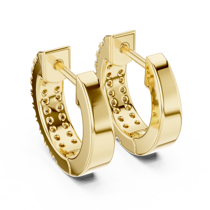 Double Row Huggie Hoops Lab Grown Diamond