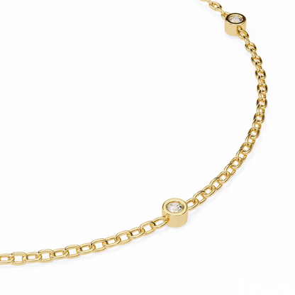 Quad Round Lab Diamond Bracelet – Elegant Four-Stone Design