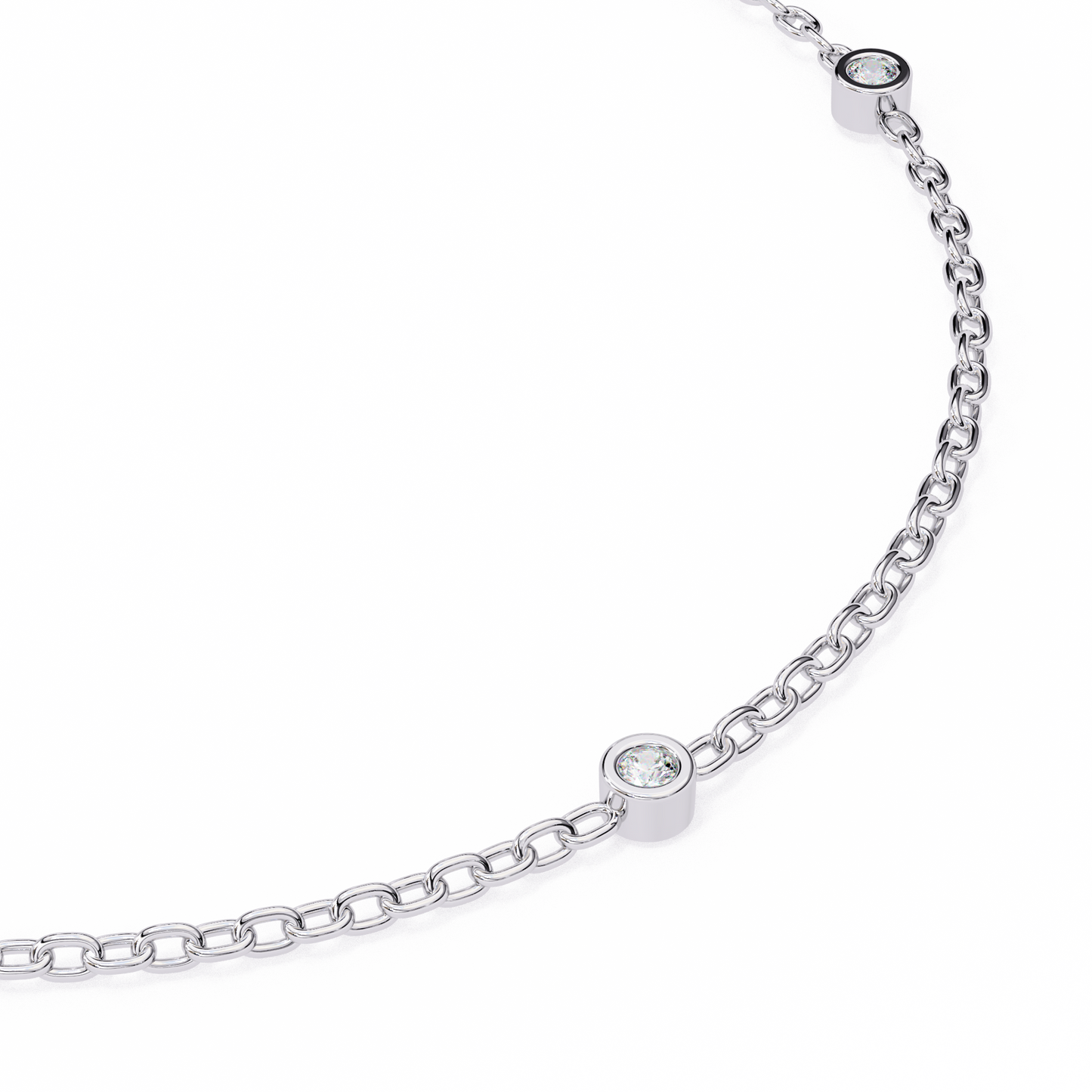 Quad Round Lab Diamond Bracelet – Elegant Four-Stone Design