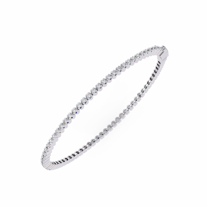 Brilliant Lab Diamond Multi-Stone Bracelet – Radiant Round-Cut Elegance