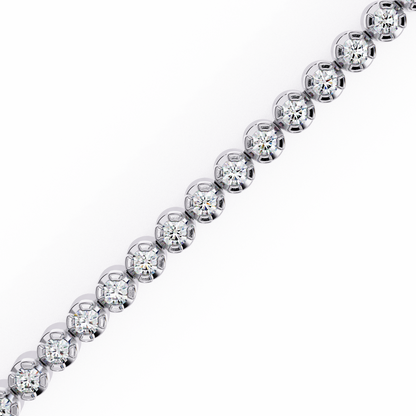 Brilliant Lab Diamond Multi-Stone Bracelet – Radiant Round-Cut Elegance