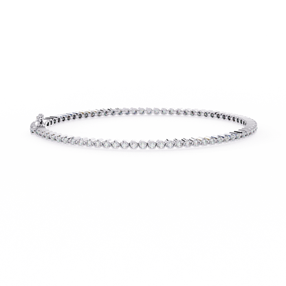 Brilliant Lab Diamond Multi-Stone Bracelet – Radiant Round-Cut Elegance