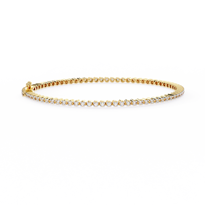 Brilliant Lab Diamond Multi-Stone Bracelet – Radiant Round-Cut Elegance