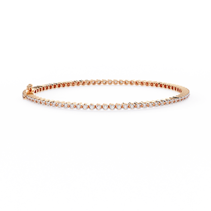Brilliant Lab Diamond Multi-Stone Bracelet – Radiant Round-Cut Elegance