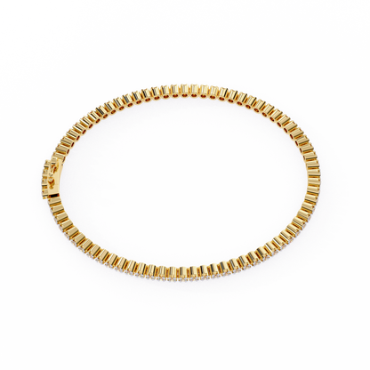 Brilliant Lab Diamond Multi-Stone Bracelet – Radiant Round-Cut Elegance