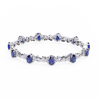 Exquisite Oval and Round Lab Diamond Bracelet – Luxe Multi-Stone Statement