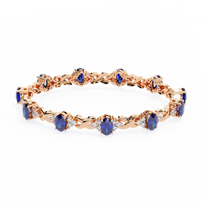 Exquisite Oval and Round Lab Diamond Bracelet – Luxe Multi-Stone Statement
