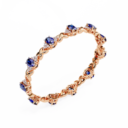 Exquisite Oval and Round Lab Diamond Bracelet – Luxe Multi-Stone Statement