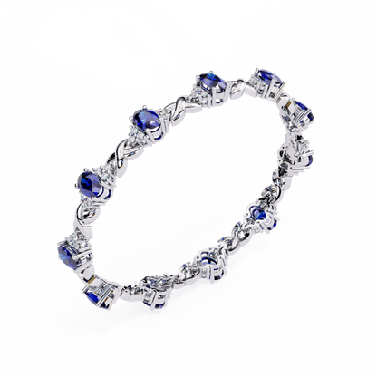 Exquisite Oval and Round Lab Diamond Bracelet – Luxe Multi-Stone Statement