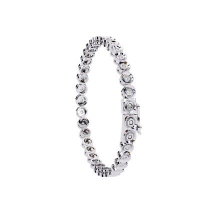 Dainty Round Lab Diamond Bracelet – Classic Multi-Stone Elegance