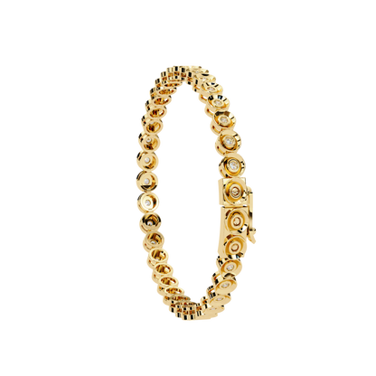 Dainty Round Lab Diamond Bracelet – Classic Multi-Stone Elegance