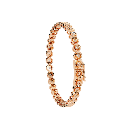 Dainty Round Lab Diamond Bracelet – Classic Multi-Stone Elegance