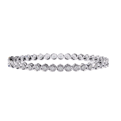 Dainty Round Lab Diamond Bracelet – Classic Multi-Stone Elegance