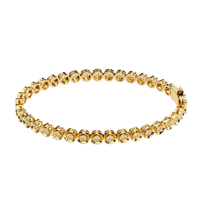 Dainty Round Lab Diamond Bracelet – Classic Multi-Stone Elegance