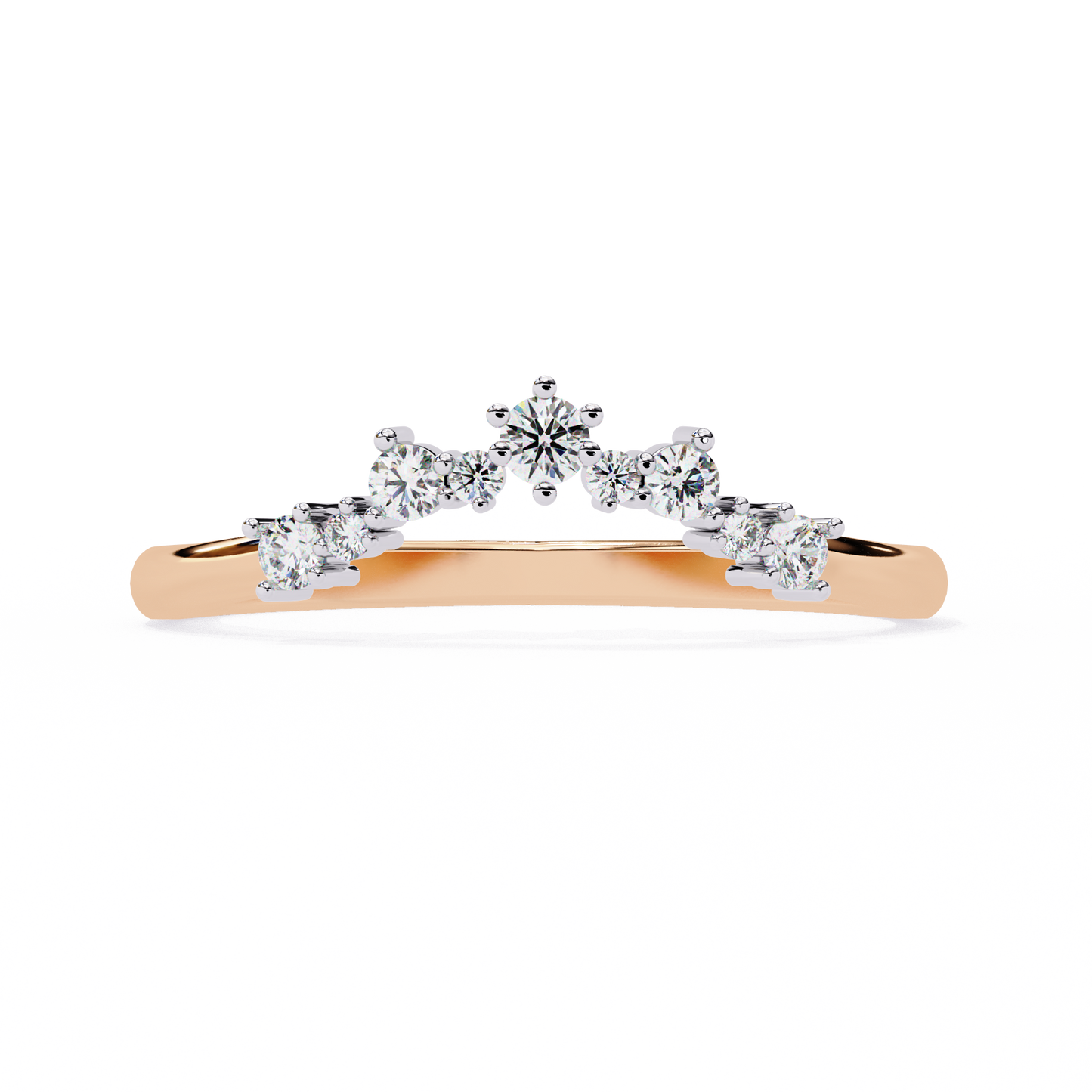 Round Lab Diamond Cluster Band Ring – Multi-Size Diamonds – 10K 14K 18K Solid Gold