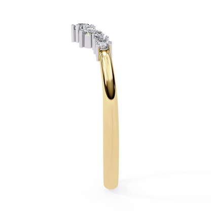 Round Lab Diamond Cluster Band Ring – Multi-Size Diamonds – 10K 14K 18K Solid Gold
