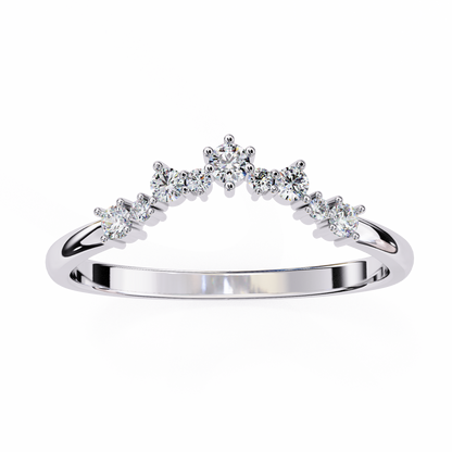 Round Lab Diamond Cluster Band Ring – Multi-Size Diamonds – 10K 14K 18K Solid Gold