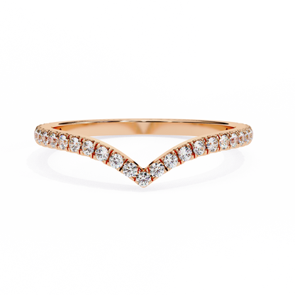 Minimalist Round Lab Diamond Band – 29 Stone Eternity Ring – 10K 14K 18K Solid Gold