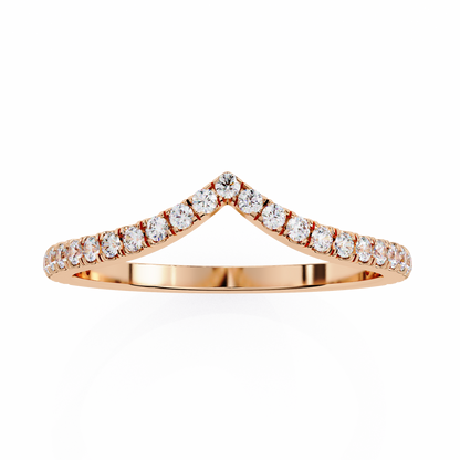 Minimalist Round Lab Diamond Band – 29 Stone Eternity Ring – 10K 14K 18K Solid Gold