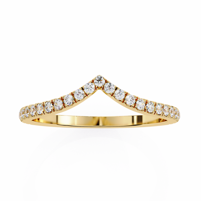 Minimalist Round Lab Diamond Band – 29 Stone Eternity Ring – 10K 14K 18K Solid Gold