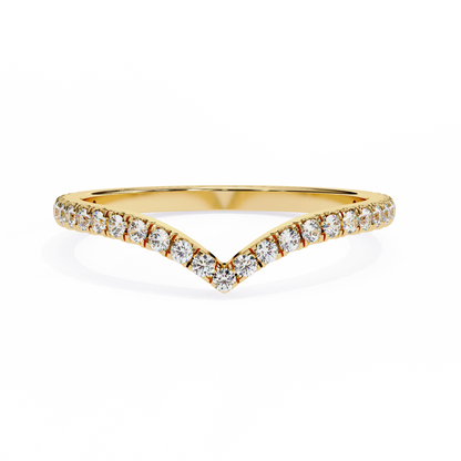 Minimalist Round Lab Diamond Band – 29 Stone Eternity Ring – 10K 14K 18K Solid Gold