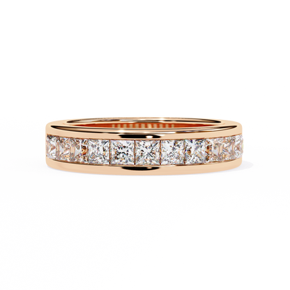 Princess Cut Lab Diamond Eleven-Stone Band – Modern Elegance Ring