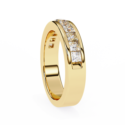 Princess Cut Lab Diamond Eleven-Stone Band – Modern Elegance Ring