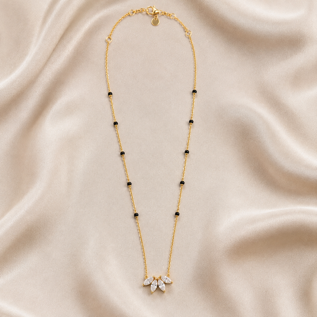 Love in Bloom Lab-Grown Diamond Floral Mangalsutra Necklace in 9K, 14K & 18K Gold