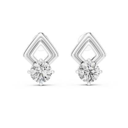Round Lab Grown Diamond Solitaire Engagement Ring | Petal-Inspired Six-Prong Setting | 10K, 14K, and 18K Gold