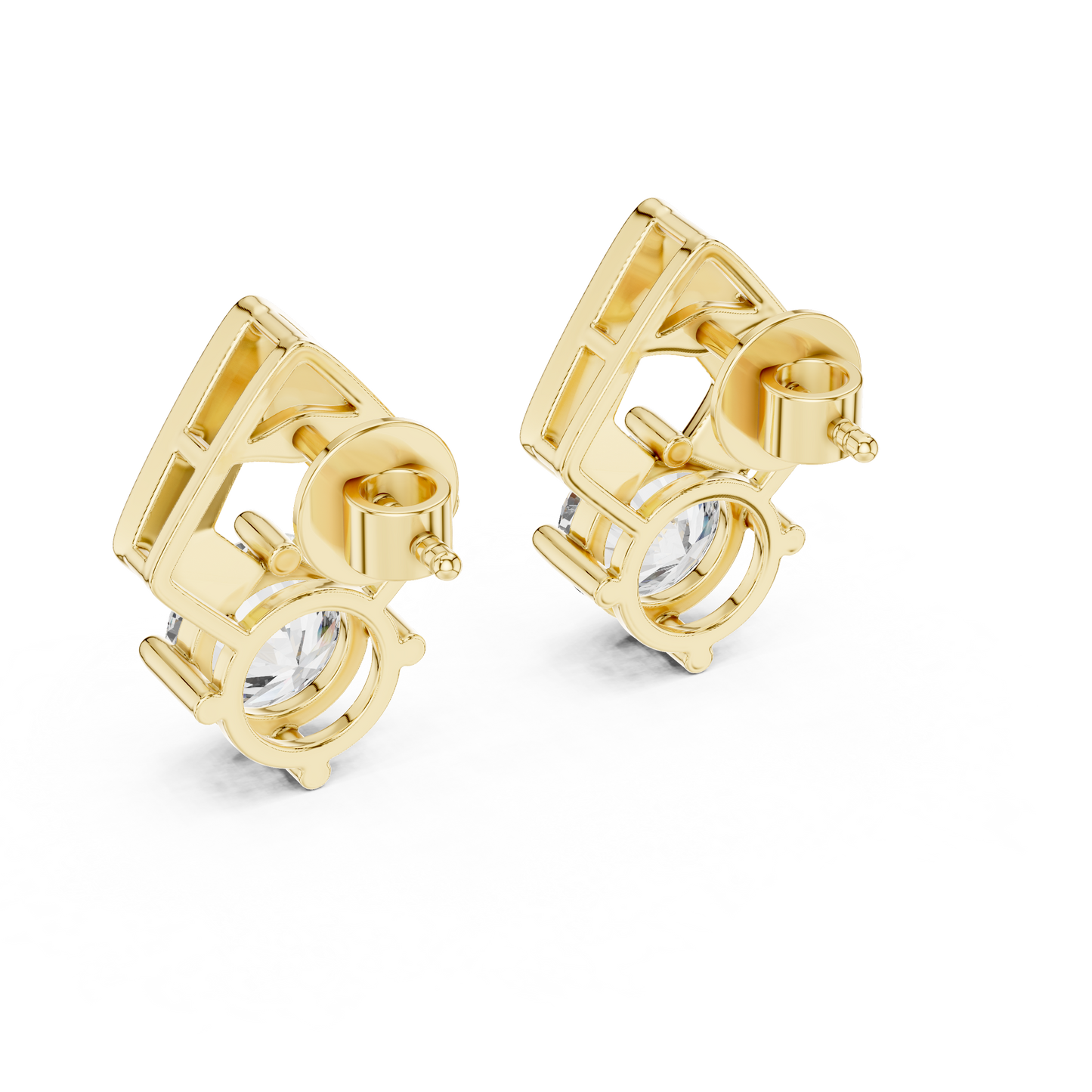 Round Lab Grown Diamond Solitaire Engagement Ring | Petal-Inspired Six-Prong Setting | 10K, 14K, and 18K Gold