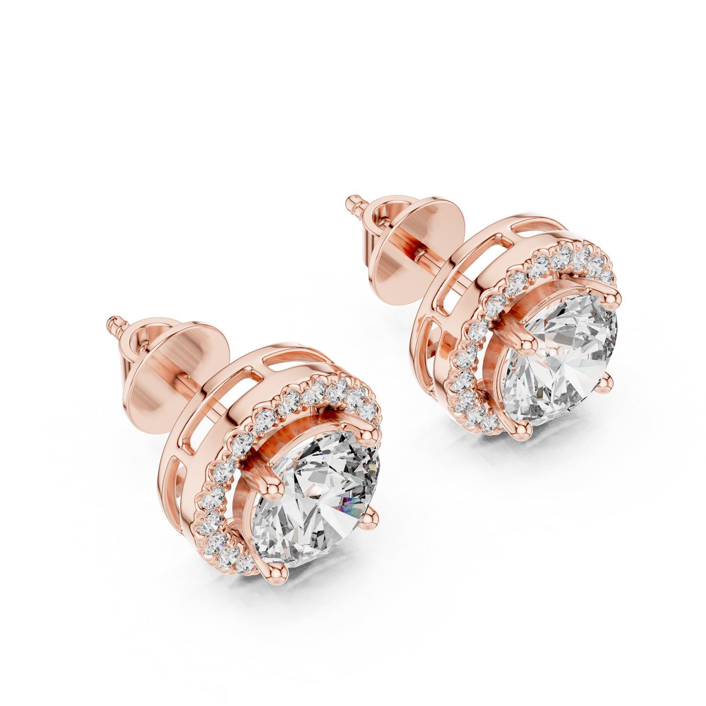 Round Lab Grown Diamond Multi-Row Statement Ring | Pave-Set Eternity Style | 10K, 14K, and 18K Gold
