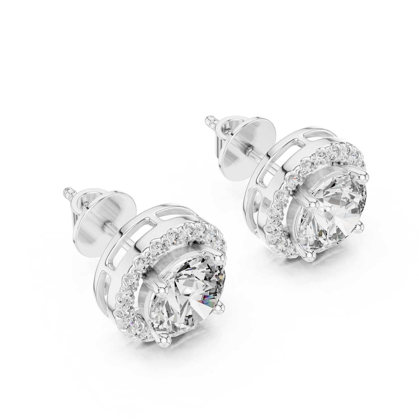 Round Lab Grown Diamond Multi-Row Statement Ring | Pave-Set Eternity Style | 10K, 14K, and 18K Gold