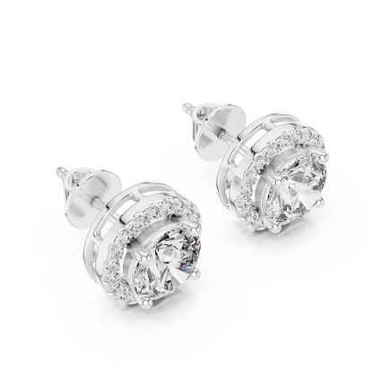 Round Lab Grown Diamond Multi-Row Statement Ring | Pave-Set Eternity Style | 10K, 14K, and 18K Gold