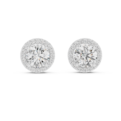 Round Lab Grown Diamond Multi-Row Statement Ring | Pave-Set Eternity Style | 10K, 14K, and 18K Gold
