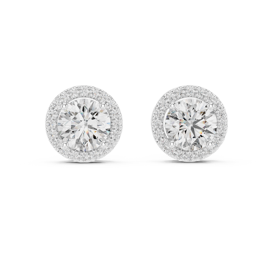 Round Lab Grown Diamond Multi-Row Statement Ring | Pave-Set Eternity Style | 10K, 14K, and 18K Gold