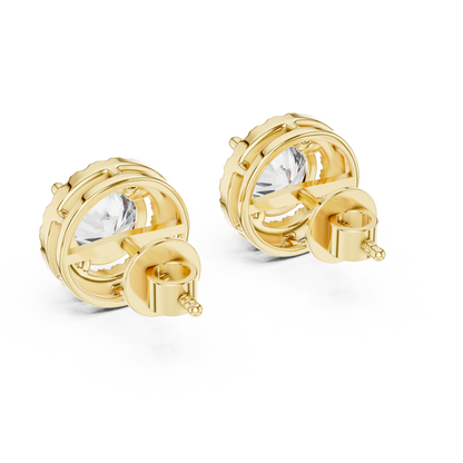 Round Lab Grown Diamond Multi-Row Statement Ring | Pave-Set Eternity Style | 10K, 14K, and 18K Gold