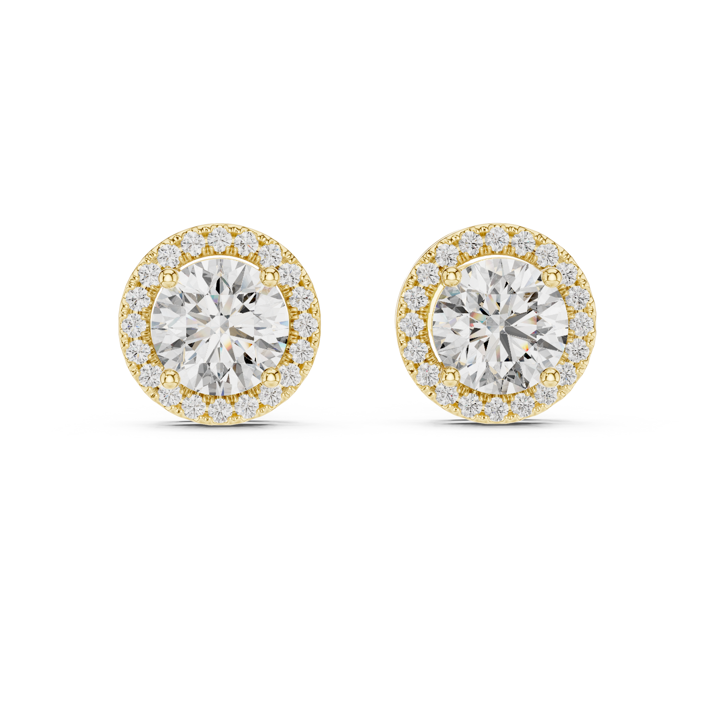 Round Lab Grown Diamond Multi-Row Statement Ring | Pave-Set Eternity Style | 10K, 14K, and 18K Gold