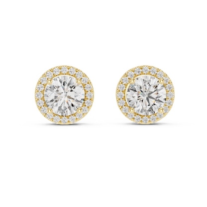 Round Lab Grown Diamond Multi-Row Statement Ring | Pave-Set Eternity Style | 10K, 14K, and 18K Gold